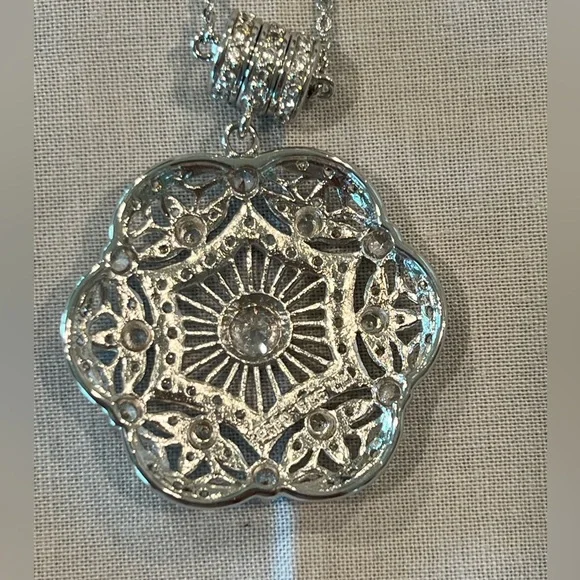 Esposito Diamonique smart snap Sterling necklace - Picture 6 of 15